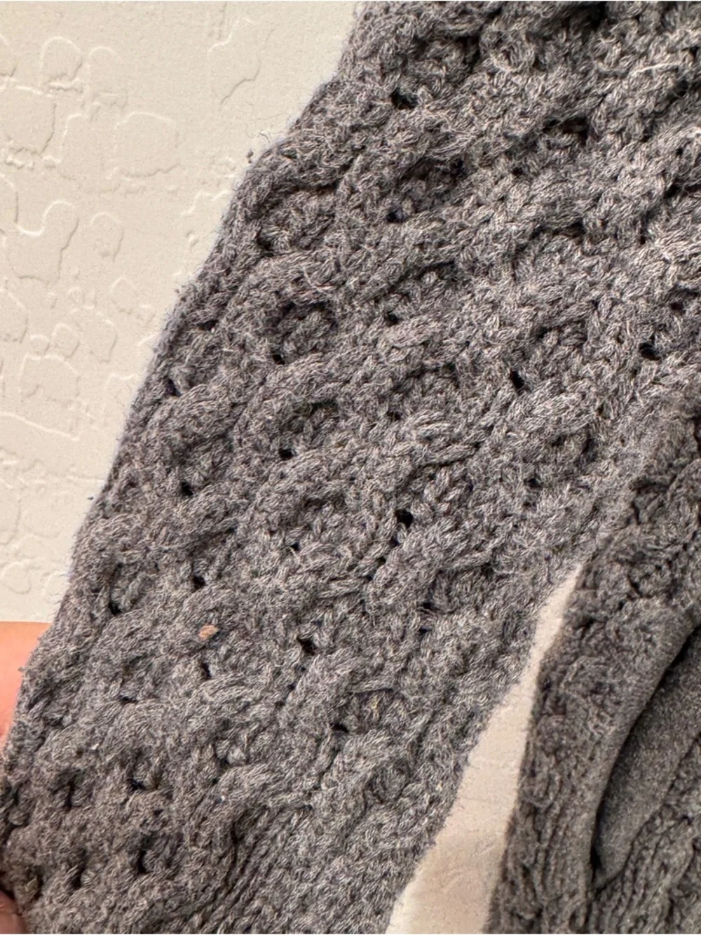 ivivva Breathe Relax Love Wrap Cardigan Girls 8 Gray Chunky Knit Grandpacore
